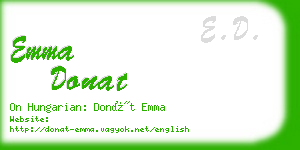 emma donat business card